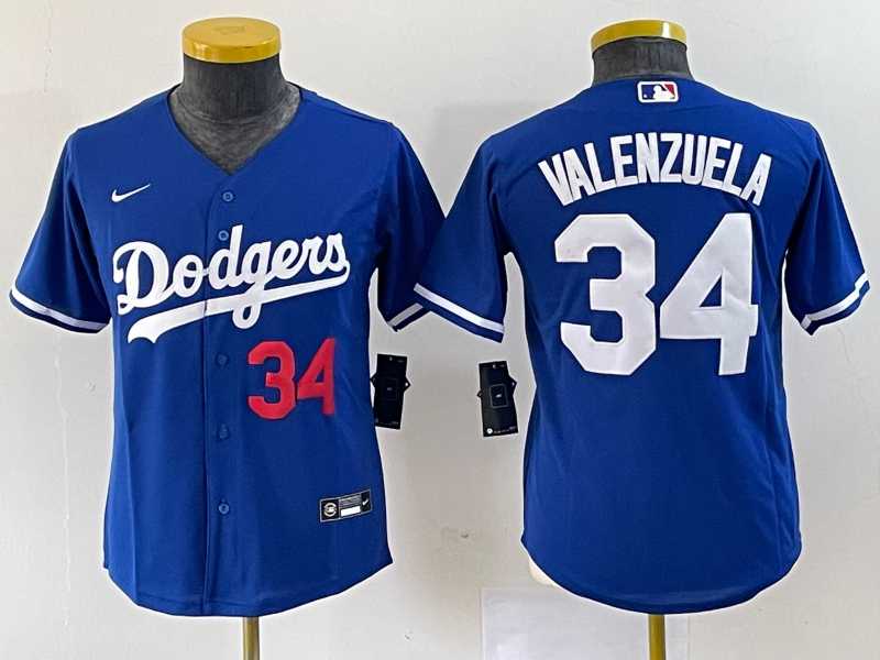 Youth Los Angeles Dodgers #34 Fernando Valenzuela Number Blue Stitched Cool Base Nike Jersey,We sell and wholesale Youth Los Angeles Dodgers #34 Fernando Valenzuela Number Blue Stitched Cool Base Nike Jersey on line form chian!